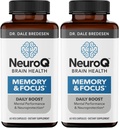 NeuroQ mälu ja fookus - suurendab kognitiivset jõudlust ja ajufunktsiooni - Dr Dale Bredeseni neuroprotektiivne valem - Gotu Kola Ginkgo Fosfatidüülseriin & Propolis - 60 kapslit (pakk 2)