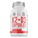 Dr Boz - K2 + D3 kapslid, 66 serveerimist - D3-vitamiini K2 lisand bioperiiniga - luu ja südame tervis - tõhustatud imendumine - kvaliteet testitud - valmistatud USA-s - 5000iu (D3) - 400iu (K2) - enesehooldus