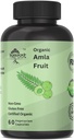 Orgaanilised Amla kapslid - India karusmarjad loodusliku C-vitamiini jaoks, naha ja juuste 60 kapsli toetamine