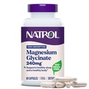 Natrol Magneesiumglütsinaat Lisandid 240 mg - Suur imendumine - Rahulik Magneesiumglütsinaat magada - 60 kapslit, 30 päeva varu
