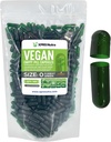 XPRS Nutra suurus 0 Tühjad kapslid - 500 loend Tühjad vegankapslid - taimetoitlased pillid - DIY köögiviljakapsli täitmine - Veggie pillid do-It-Yourself toidulisandite jaoks (Forest Green)