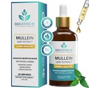 4-in-1 Mullein tilgad kopsudele ja soolestiku tervisele - Liposomal Mullein Leaf ekstrakt, päevalilleletsitiin & koliin immuun-, seede-, allergia- ja limaskesta leevendamiseks - valmistatud USAs - 2oz piparmünt