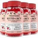 Õunasiidri äädikakummid, Max Tugevus 2000mg ACV Gummy Probiootikumidega, B12 ja Keto Toetus, Seedimine, Metabolism, Detox, Soolestiku Ja Immuunsus Tervis, želatiinivaba, Mitte-GMO, 240 keto acv gummies