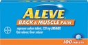 Aleve Back ja lihasvalu tabletid, kiire tegutsemine kogu päeva suunatud peavalu, lihaste ja seljavalu leevendamiseks, Naproxeni naatriumkapslid, 220 mg, 100 loend