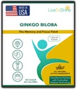 Live to Shine Ginkgo Biloba Patch - 30 Gingko transdermaalsed plaastrid - ühe kuu pakkumine naistele ja meestele