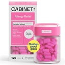 Kabinet: Difenhüdramiin 25mg Allergia leevendamiseks Antihistamiini tabletid allergiate, heinapalaviku ja runny nina, 120 tabletti (täidetav klaaspudel)