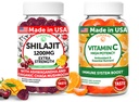 Lunakai USA Made Shilajit & C-vitamiin Suure potentsiaaliga Gummies Bundle - energia ja immuunsuse tugi - mitte-GMO ja maitsev