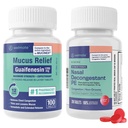 WELMATE hingamisteede abipakett: Guaifenesiini maksimaalne tugevus 1200 Mg lima leevendus (100 Bi-Layer tabletti) + fenülefriin HCl 10 mg nina dekongestant PE (200 tabletti) Siinus, külm ja allergia tugi