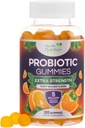 Probiootilised Gummies 5 miljardit CFU - Diverse probiootilised tüved seedetrakti tervise ja soolestiku tugikummi naistele, meestele ja lastele, igapäevane probiootikumide täiendus immuunsuse toetamiseks, mitte-GMO, vegan, 120 Gummies