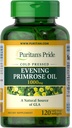 Puritaanid Uhkus Õhtune Primrose Oil 1000 Mg klaasiga, 120 Count