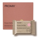 ProMix Nutrition Whey Protein Isolate Puff Bar, Low Carb Tervislik Snack munavalgetega - Rohu Fed, gluteenivaba, madala suhkrusisaldusega, sojavaba (Maasikad ja koor) - 12 baari