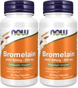 NOW toidulisandid, bromelain (looduslik proteolüütiline ensüüm) 2400 GDU / g - 500 mg, looduslik proteolüütiline ensüüm *, 60 Veg kapslit (pakk 2)