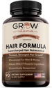 Kasvatage vitamiini Kõik ühes juuste valemis meestele ja naistele - Advanced Hair Formula sisaldab biotiini, Saw Palmetto, DHT Blocker & Trace Minerals - Juukselisandid juustele, nahale ja küüntele - 90 kapslit