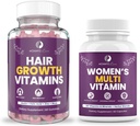Emmez Love Sünnitusjärgne juuste väljalangemine Vitamiin - Biotiin Kummid juuste kasvuks, kiirgav nahk ja tugevad küüned Plus Naised Igapäevased multivitamiinid naiste tervise, energia, fookuse ja meeleolu jaoks