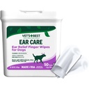 Vet's Best Ear Relief Finger Wipes, Ear Cleansing Finger Wipes for Dogs, Sooths & Deodorizes, 50 ühekordselt kasutatavat koera pühkimist