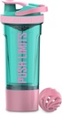 Artoid Mode Inspirational Fitness Treening Sport Valk Shaker Pudel 24-Ounce, Dual Segamise Tehnoloogia Shaker Balls & Segamine Grids Kaasa arvatud, Twist ja Lock Protein Box Storage Kaasas