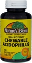 Nature's Blend Acidophilus näritav Vaarikamaitse - 100 tabletti, pakend 3