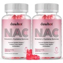 NAC Gummies 600mg, N Acetyl Cysteine Supplement NAC närimiskõlblik antioksüdantide ja immuunsüsteemi tugi, Lung & Maks Tervis, Looduslik maasikamaitse, 120c