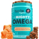 Mighty Paw Waggables Mighty Omega (Made in the USA, 120 Count) | Omega 3 Fish Oil Chew for Dogs. Lõhe maitse Naha ja Coat Supplement. Soft Chew Fish Oil for Dogs - DHA & EPA, Bacon Flavor