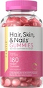 Carlyle Hair Skin and Nails Vitamiinid | 180 Vegan Gummies | Puuvilja maitsestatud täiendada meestele ja naistele | Biotin | Non-GMO & Gluteenivaba