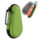 Iluflier astma inhalaatori reisijuhtum, kaasaskantav Zipper kandekott inhalaatoriga Clip-On Carabineriga, EVA Travel Handy Protective Holder täiskasvanutele ja lastele, Inhalaator ei sisalda (4IN, roheline)