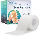 Boysea Silicone Scar Sheets (1.6 " x 120") Clear Silicone Scar Lipe - Scars Eemaldamine Ravi - Korduvkasutatavad Scar Strips Keloid, C- Sektsioon, Burn, Kirurgilised armid