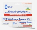 Globe Hydrocortisone Maksimaalne tugevus Kreem 1% w/ Aloe, Anti-Itch kreem punetuse, turse, sügelus, lööve & dermatiit, Bug / Mosquito Bites, ekseem, hemorroidid & More