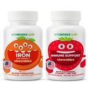 Lapsed Raud 10mg + C-vitamiini närimistabletid + leedrimarja + tsink + C närimistabletid Bundle