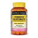 Mason Natural Ferrous Gluconate - toetab punaste vereliblede moodustumist, õrn kõhu raualisandil, 100 tabletti