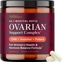 Munasarjade toetus hormoonide tasakaalule naistele | Tervislik ovulatsioon, menstruaaltsükkel ja reproduktiivtervise tugi | DIM-i lisamine müo-inositool & D-Chiro Inositool & Folate Complex | 30 päeva pakkumine