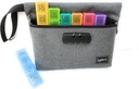 Kaddy Weekly AM / PM Secure Pill Organizer Box, (7-Päev / 4-Times-A-Day) kaasaskantav reisimine suurte kombinatsioonidega ravimite, toidulisandite ja vitamiinide jaoks, 3 Digit Lock ohutuse jaoks