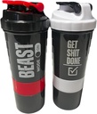 Üldine Protein Shaker Bottle - ShakePro16oz BPA-Free Shaker Bottle koos Leak-Proof Storage jaoks Pulber/Pills - Ideaalne jõusaali ja fitness