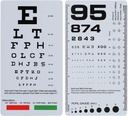 NOYOC 2 Pack Pocket Eye Chart, 2 in 1 Snellen & Rosenbaum Chart, 6.5x3,5 tolli, pihuarvuti kahepoolne plastiline madala nägemise kaart silmaeksamitele (2 Pack 6 Jalg)