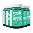 Goli toidulisand, Pre+Post+Probiootikumid Gummy - 300 Count - maailma esimene 3-in-1 gluteenivaba, vegan, GMO-vaba ja želatiinvaba.