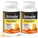 Õhus 1000mg C-vitamiini + tsink Immune Support Supplement närimistablette, tsitrusviljade maitse koos võimsate antioksüdantidega Vitamiinid A C & E, 116 närimistablette (2 pakendit)