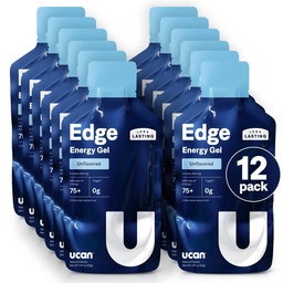 UCAN Edge Energy Gel Shots, Maitsestamata (12, 2 Ounce Packets) jooksmiseks, treeninguks, fitnessiks, jalgrattasõiduks, Crossfit | Suhkruvaba, vegan ja Keto Sõbralik Energia