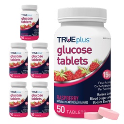TRUEplus® Glükoosi tabletid, Vaarikamaitse - 50 loend (pakk 6)