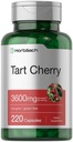 Horbäach Tart Cherry Extract kapslid | 3600mg | 220 pillid | Non-GMO, Gluteenivaba | Traditsiooniline taimsete täiendada