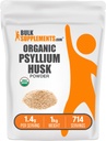 BulkSupplements.com Orgaaniline Psyllium Husk Pulber küpsetamiseks, kiudaine lisand - gluteenivaba, 1 kg (2,2 naela) (pakk 1)