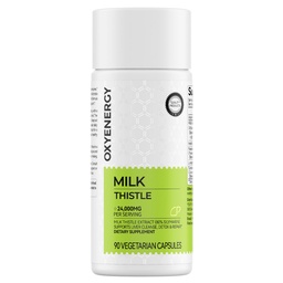 OxyEnergy Silymarin Milkohle 300mg ekstrakt C-vitamiini, inositooli ja pueraria, maksa detoxi ja parandamise tugi, antioksüdantide tugi, 90 taimekapslit