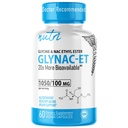 GlyNAC-ET NAC Täiendus N-atsetüültsüsteiin Etüülester - 20x Rohkem Biosaadav - Glütsiin & N-atsetüültsüsteiin Etüülestri vananemisvastane täiendus, Boost Glutatioon, 60 kapslit - Nutri - 3. partei testitud