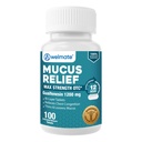 WELMATE - lima leevendus - Guaifenesiin 1200 mg maksimaalne tugevus - laiendatud vabanemisega oodatavad tabletid - aitab puhastada rindkere ummistusi ja lõseni lima - 12-tunnine leevendus - 100 loend