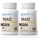 Puregen Labs N-atsetüül-L-Cysteine (NAC) 600mg, toetab immuunsüsteemi, hingamist, maksa tervist, NAC 600 mg, tugevat antioksüdanti tugi, vabad radikaalid, lihtne imenduda - kokku 120 Veggie kapslit