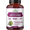 Zazzee ekstra tugevusega artišokk 20: 1 ekstrakt, 9000 mg tugevus, 5% Caffeoylquinic Acid, 150 Vegan kapslit, 5 kuu pakkumine, kontsentreeritud ja standardiseeritud 20X ekstrakt, mitte-GMO ja kõik-looduslik