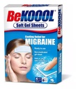 Be Koool Cooling Relief Migreen, Pehme Gel Lehed, 4 Lehte (Pack of 4)