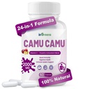 Orgaaniline Camu Camu kapslid 2000mg | Kõrge looduslik C-vitamiin, võimas antioksüdantide segu | 60 kapslit, mitte-GMO, gluteenivaba, immuunsuse tugi ja naha tervis