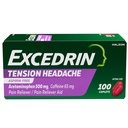 Excedrin Pinge Peavalu Relief Caplets , Atsetaminophen 500mg , Kofeiin 65mg , Valu Reliever , Aspiriinivaba , 100 Count