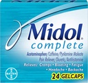 Midol Menstrl Glcap suurus 24s Midol Maksimaalne tugevus Menstruaal Täielik valu leevendamine