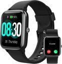GRV Smart Watch iOS-i ja Android-telefonide jaoks (vastamine / helistamine), kellad meestele naistele IP68 Veekindel Smartwatch Fitness Tracker Watch südame löögisagedusega / unemonitor Sammud Kalorite loendur (must)