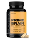 Nootrix Prime Brain Nootropic Supplement | Toetab mälu, vaimset keskendumist, kognitiivset tervist ja energiat | Edendab tervislikku meeleolu ja ajufunktsiooni | Ginkgo Biloba, Lõvi Mane & L Theanine | 90 kapslit